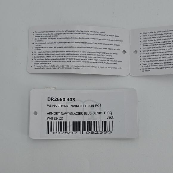 NEW Nike ZoomX Invincible 3 Womens 8 Running Shoe Armory Navy Denim Turquoise - Picture 12 of 12